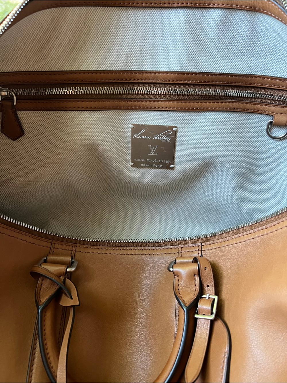 Louis Vuitton Keepall H30 Bandoulière 50 in Millesime Leather Tan - Picture 14 of 16